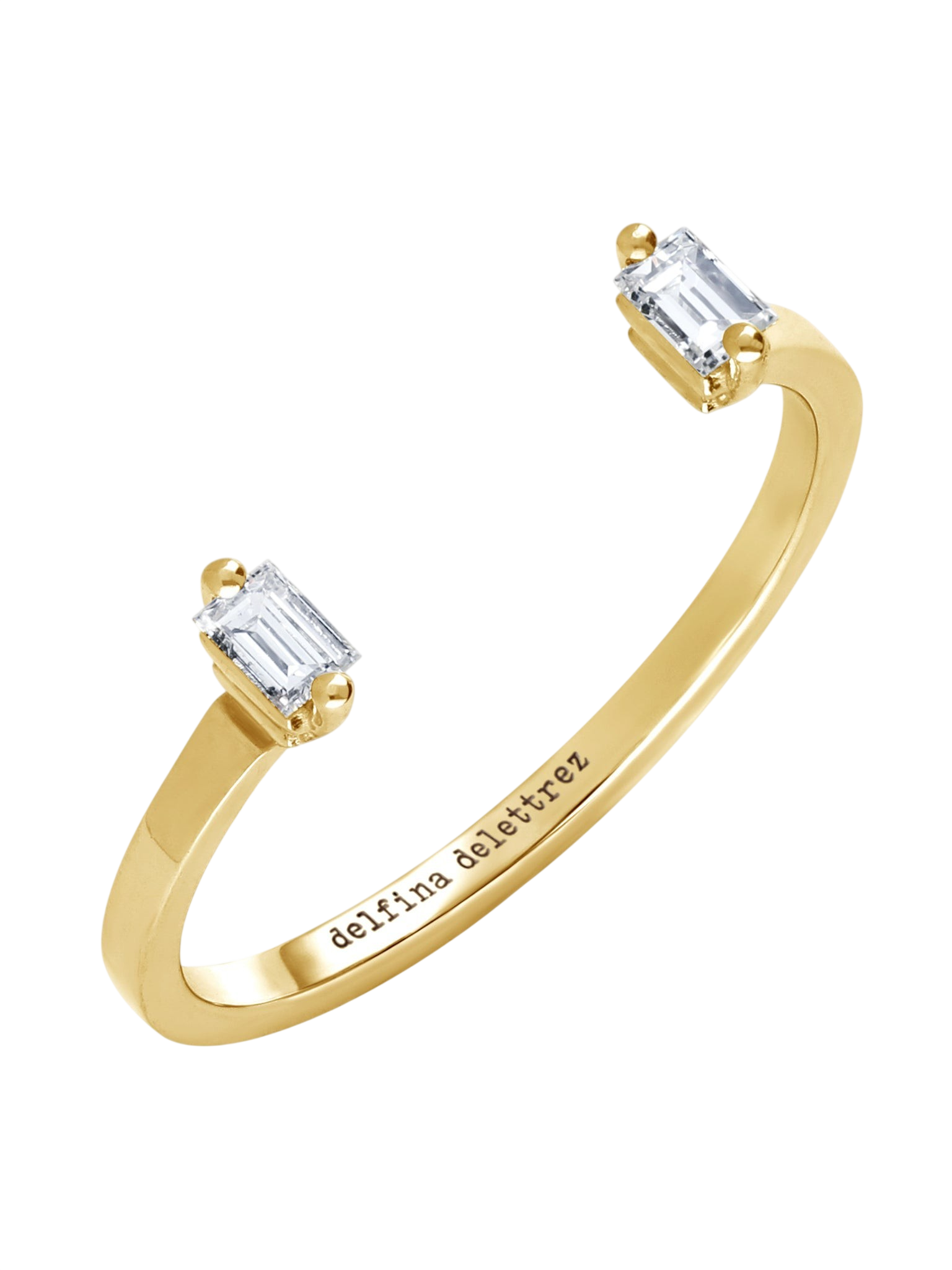 Dots baguette ring